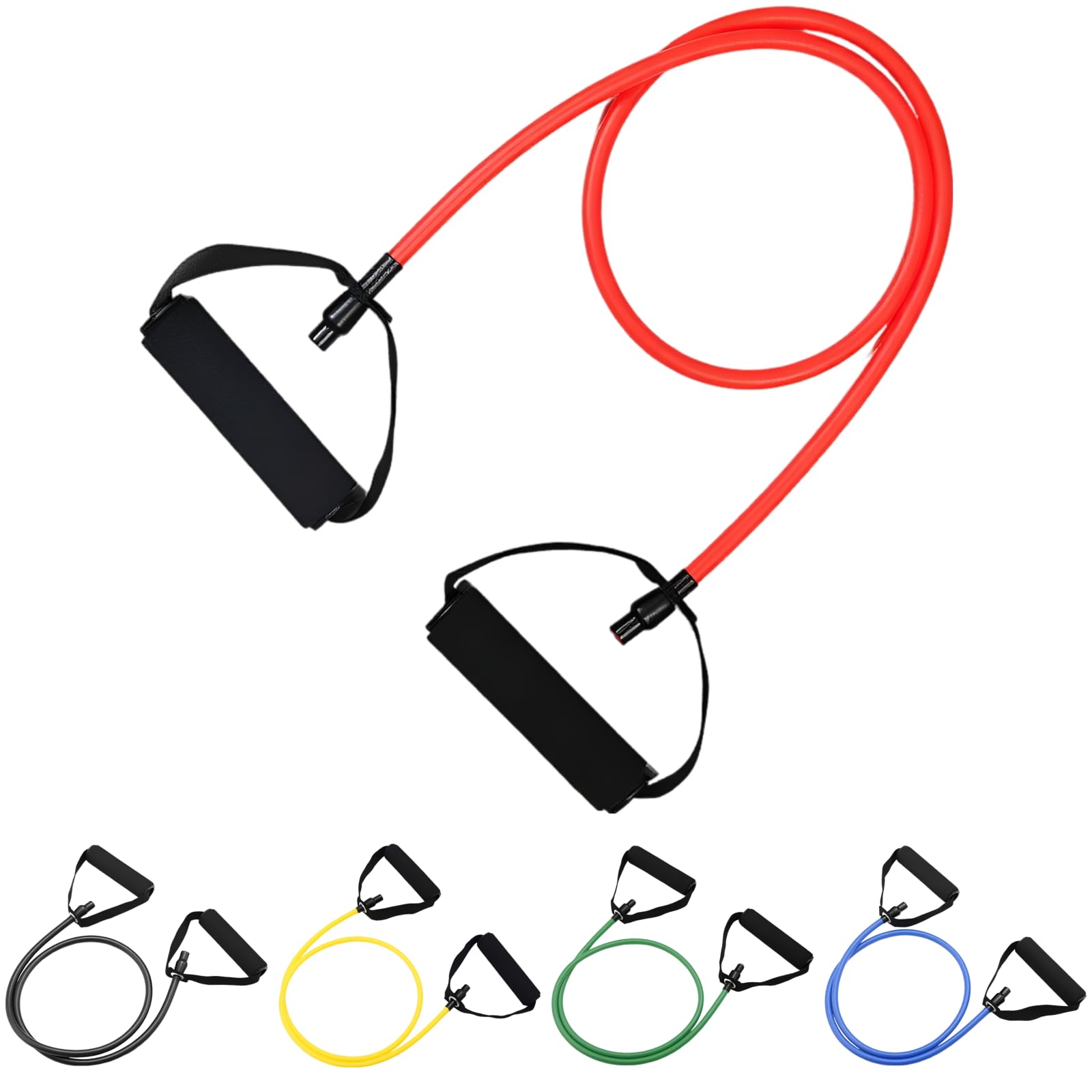 5er-Set Widerstandsbänder mit Griffen, 10–30 lbs (4,5–13,6 kg), stark elastische TPE-Übungsbänder, Tubes-Set für Home Gym, Fitness, Krafttraining, Muskelstraffung