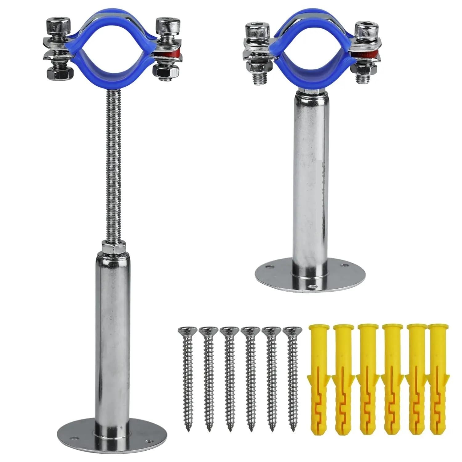 Bgnehrfl 100-200Mm Adjust Pipe Hanger, 2Pc 50-100Mm Able Rod Fit 15-108Mm Od Tube Bracket Clamp(,15-19Mm)