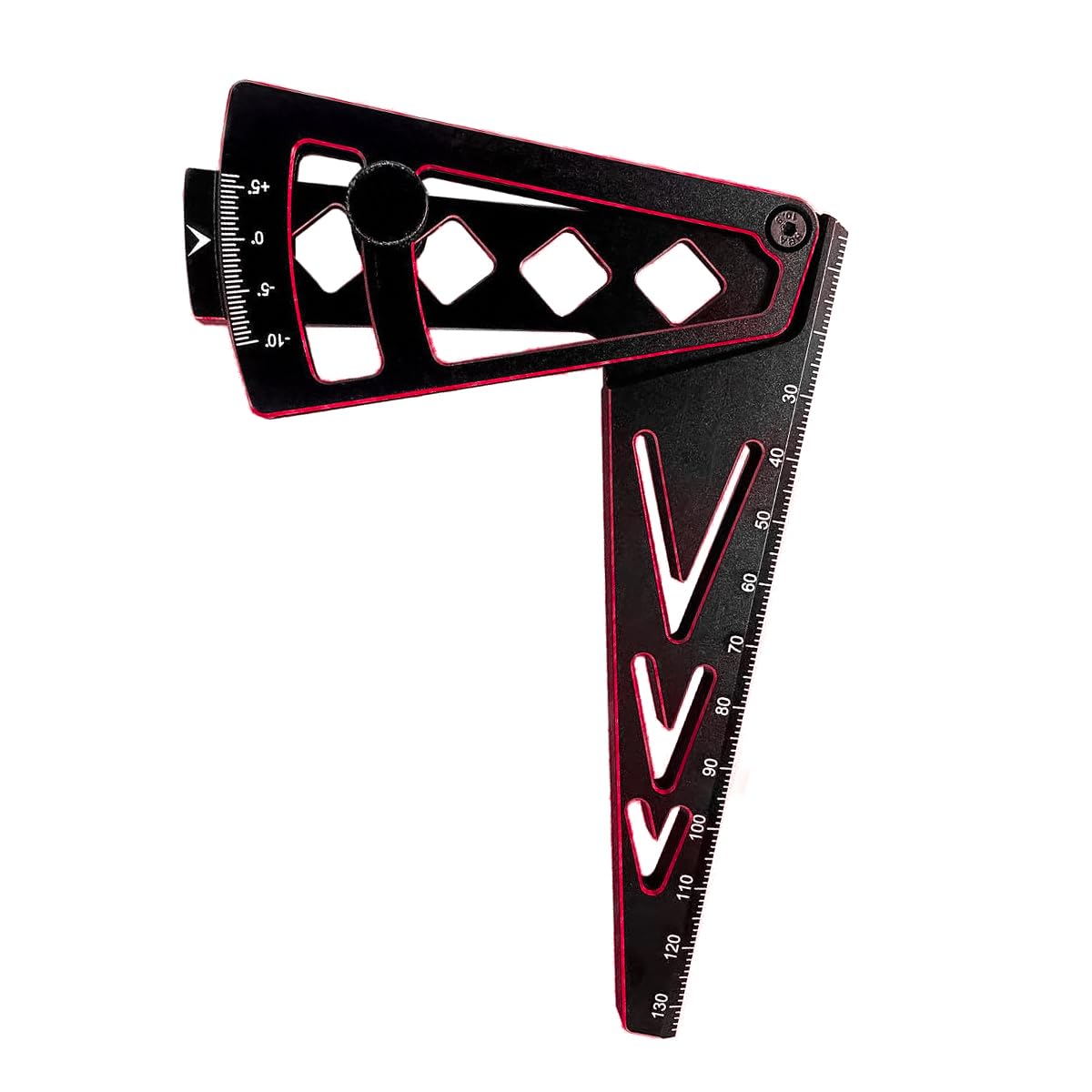 Règle de hauteur réglable pour voiture RC, outil d'alignement universel pour modèles de chenilles RC 1/10, 1/8 et 1/7, noir et rouge