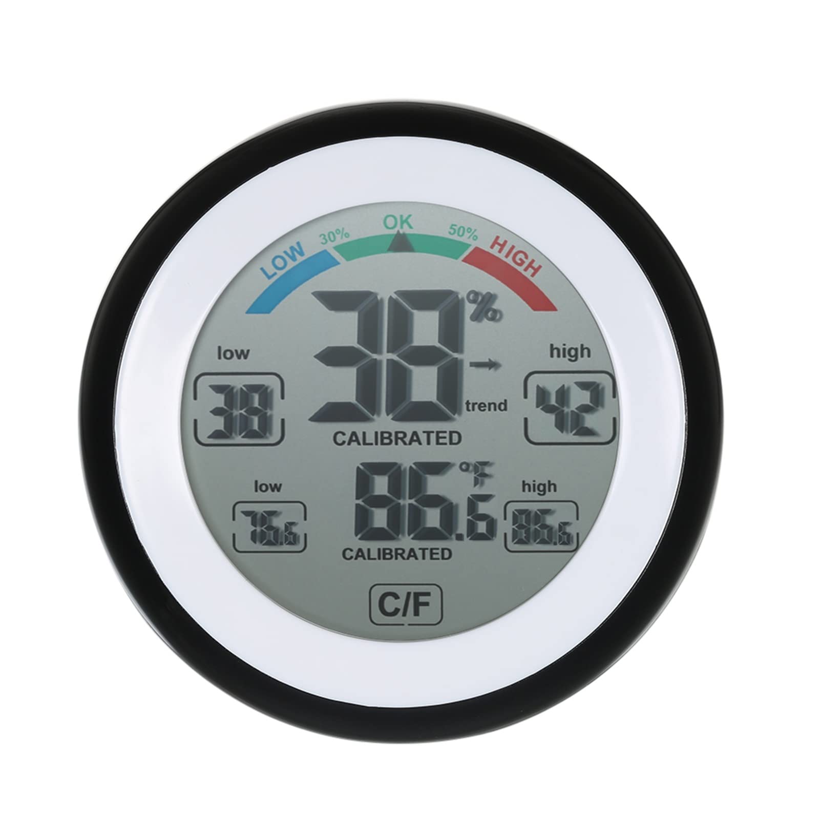 Termometro digitale Igrometro Misuratore di umidità della temperatura Valore massimo minimo Visualizzazione della tendenza Misuratore di umidità della temperatura