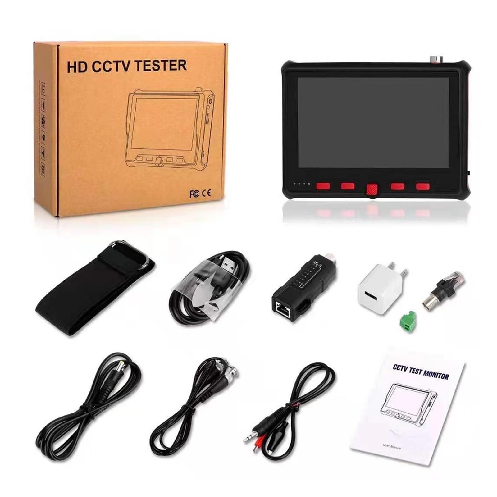 Tester Cctv Da 5 Pollici 8MP AHD TVI CVI CVBS Supporto VGA E Ingresso Analogico Cftv Tester CCTV Monitor Camera Video Tester(TI-6800ACT)