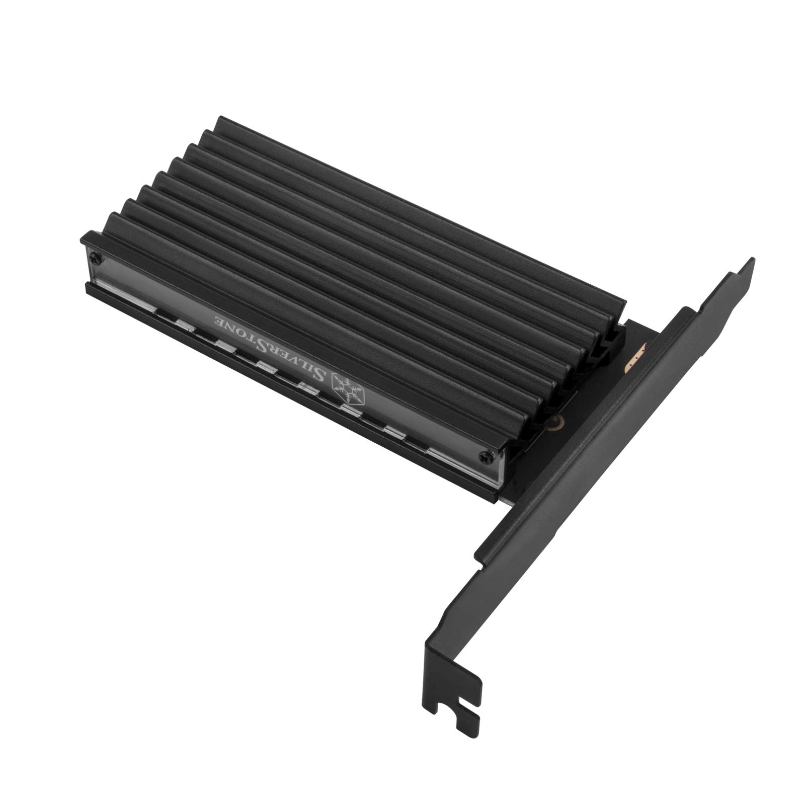 SilverStone Technology ECM24-ARGB M.2 NVMe SSD NGFF M Key a PCIe x4 ARGB Tarjeta adaptadora con disipador de Calor y Almohadilla térmica