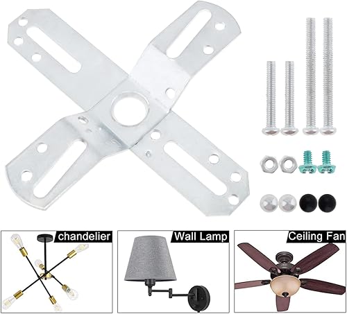 Miniatura 3 de RTNLIT Soporte de montaje de lámpara de 4 pulgadas, barra transversal universal de candelabro de rotación de 180 y fija, piezas de iluminación en
