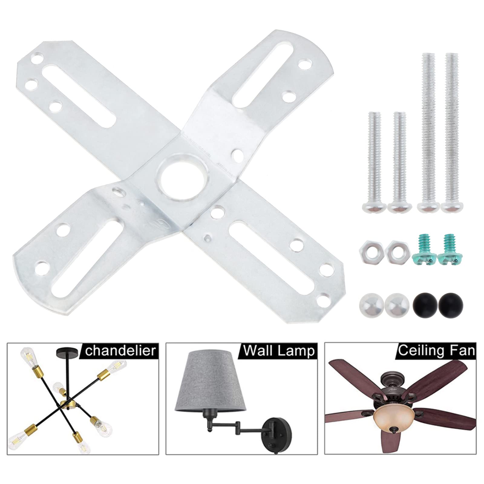 Ceiling Fan Installation Bracket Universal Light Fixture Mounting Bracket -  4 Crossbar Set For Ceiling \u0026 Wall Lights (2 Pack) Ceiling Fixture Mounting  Hardware, image size:1600x1600