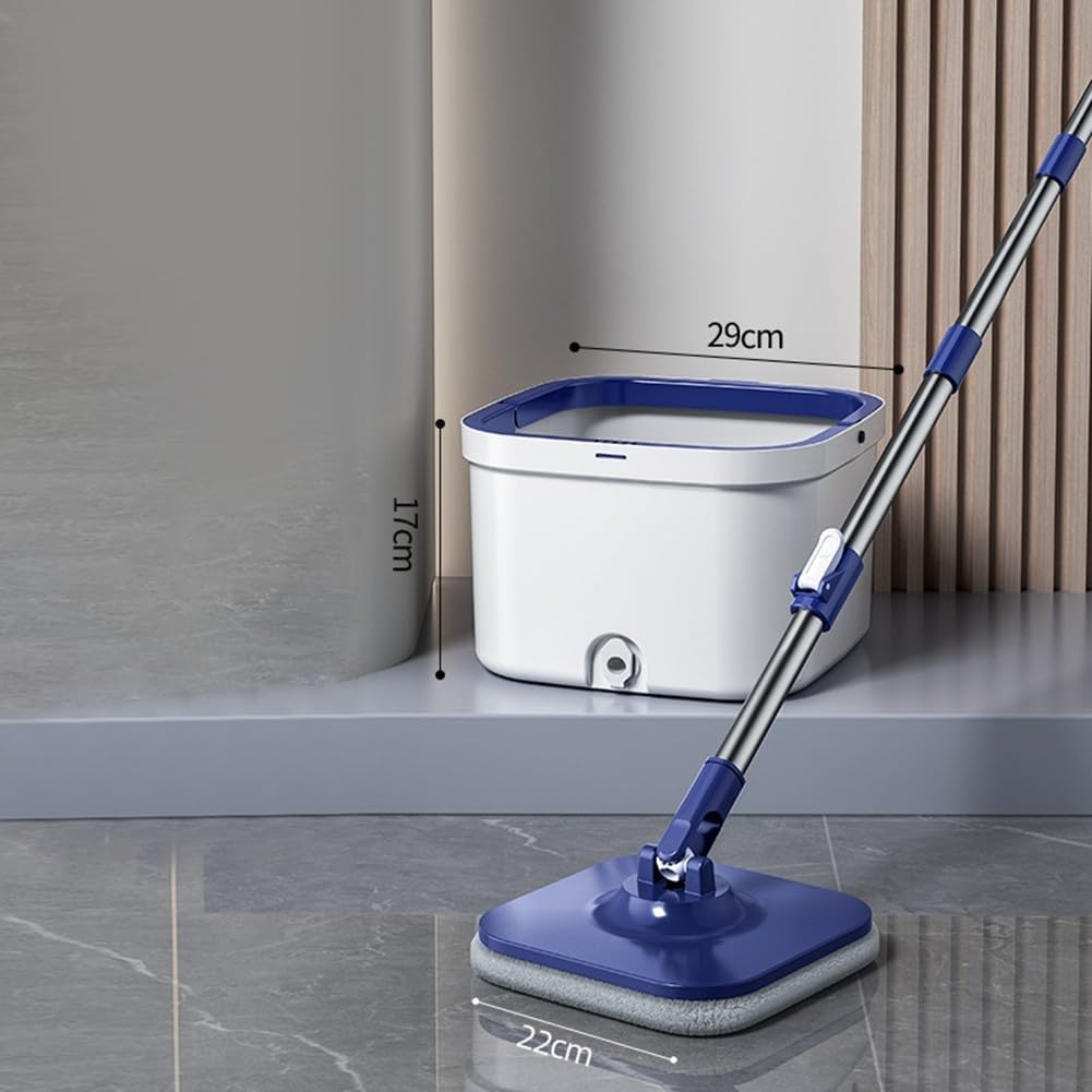 Set di mocio pieghevole per cucina e bagno, con secchio per la pulizia dei pavimenti domestici, con separazione dello sporco unica e design compatto pieghevole