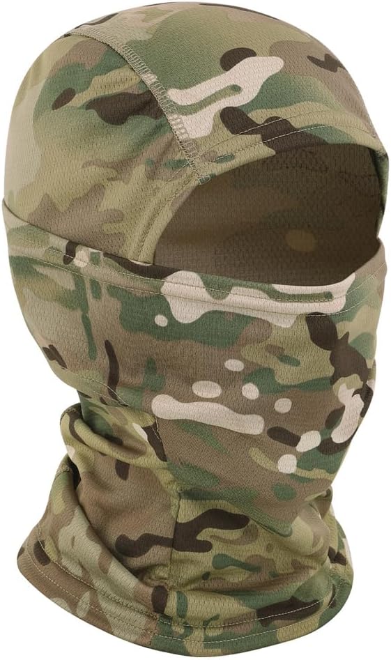 KRYDEX Tactical Face Mask Balaclava Face Cover Full Head Wrap Quick Dry Neck Gaiter for Hunting,Motorcycle, Cycling, Hiking