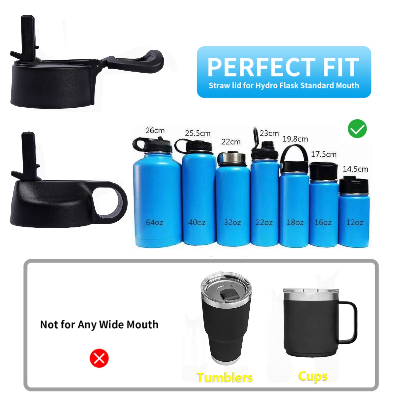 Couvercle à Paille Pour Bouteille D'eau De 30, 60, 102 Et 1,8 L à