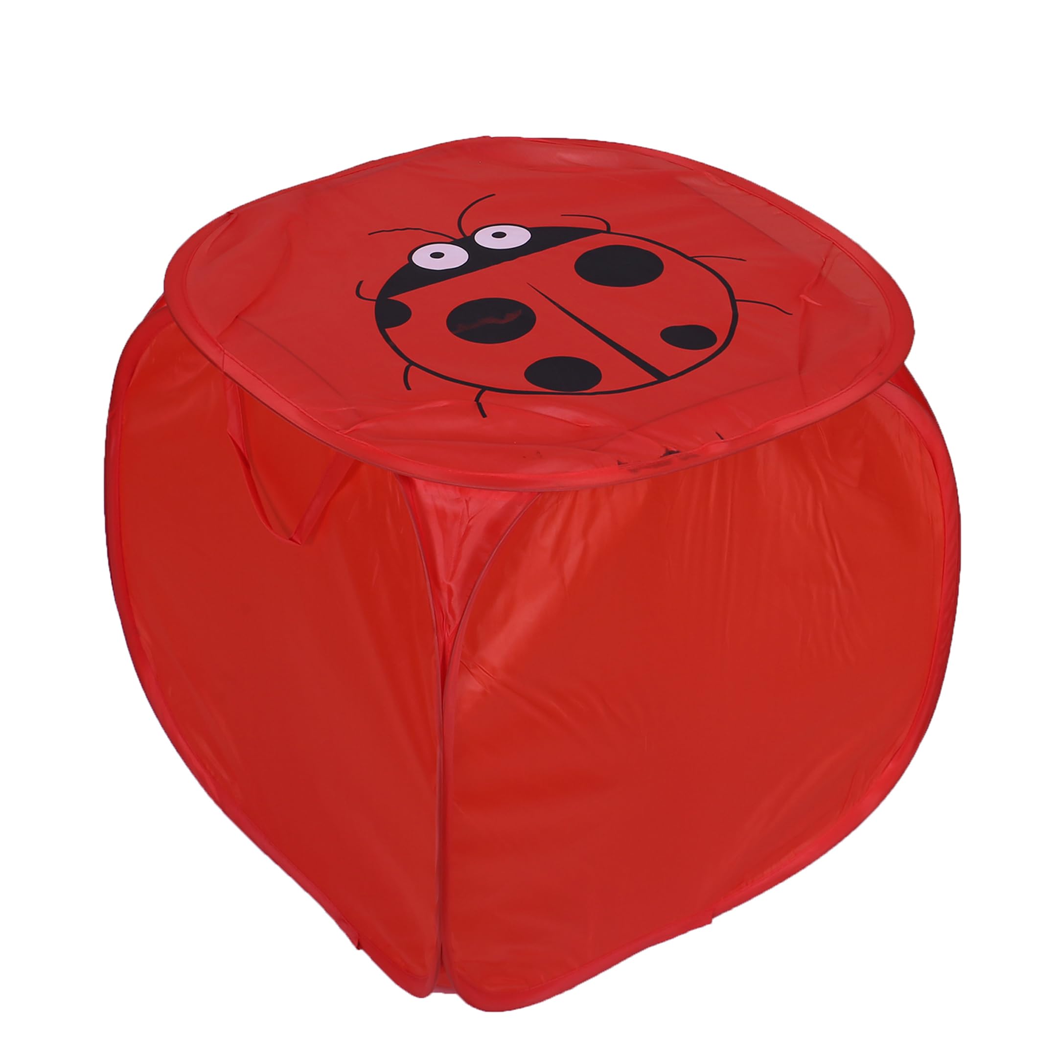 WiNNER Polyester Durable & Collapsible Square Laundry Basket | Clothes Storage Box - Red