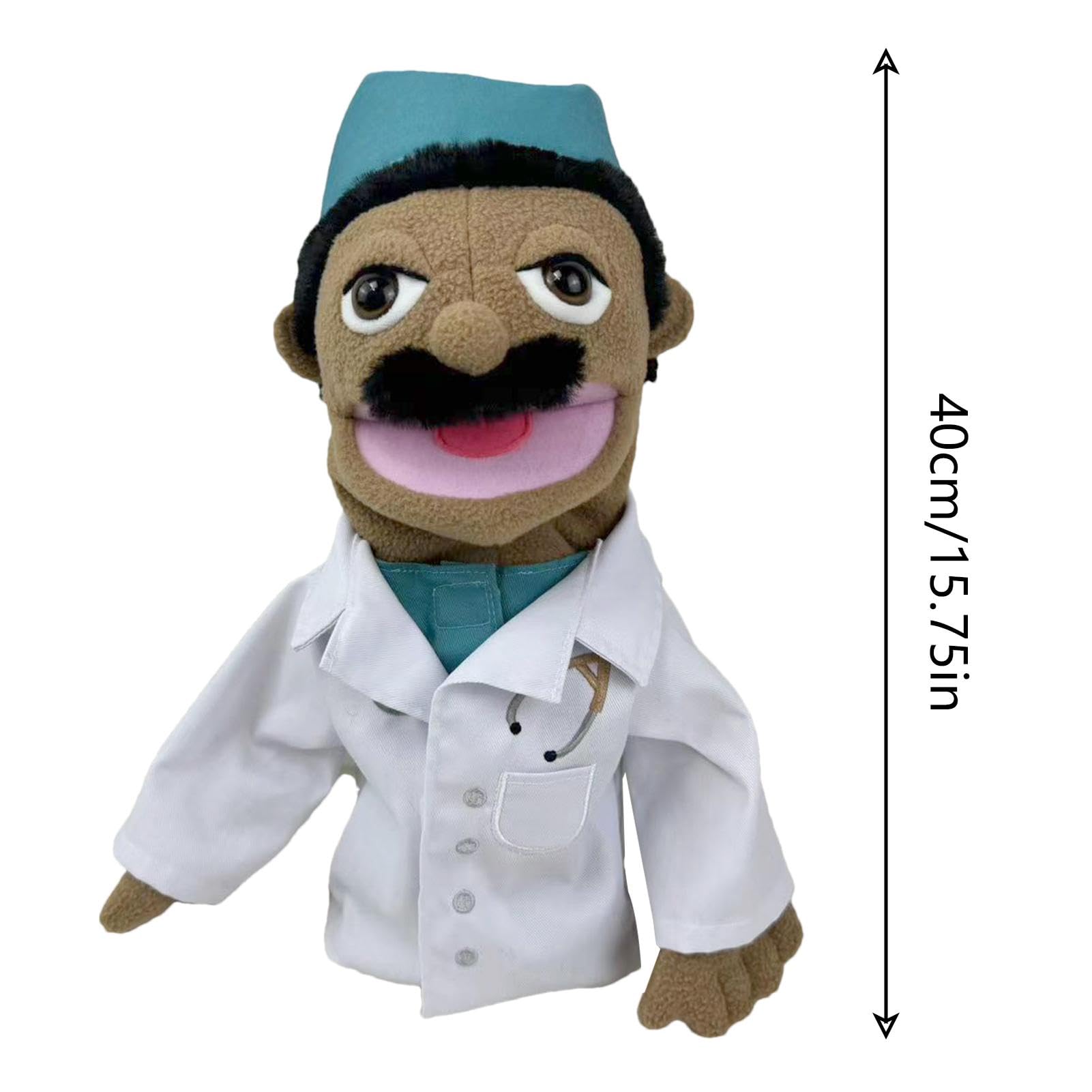 Títeres Mano Juego Roles - Cocinero Bombero Granjero Trabajador Detective Doctor Peluche Relleno | Juguetes interactivos educación temprana para Padres e Hijos para Recuerdos Fiesta Navidad