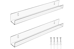 2-Pack Acrylic Floating Wall Shelf for sonny angel, 15 Inch