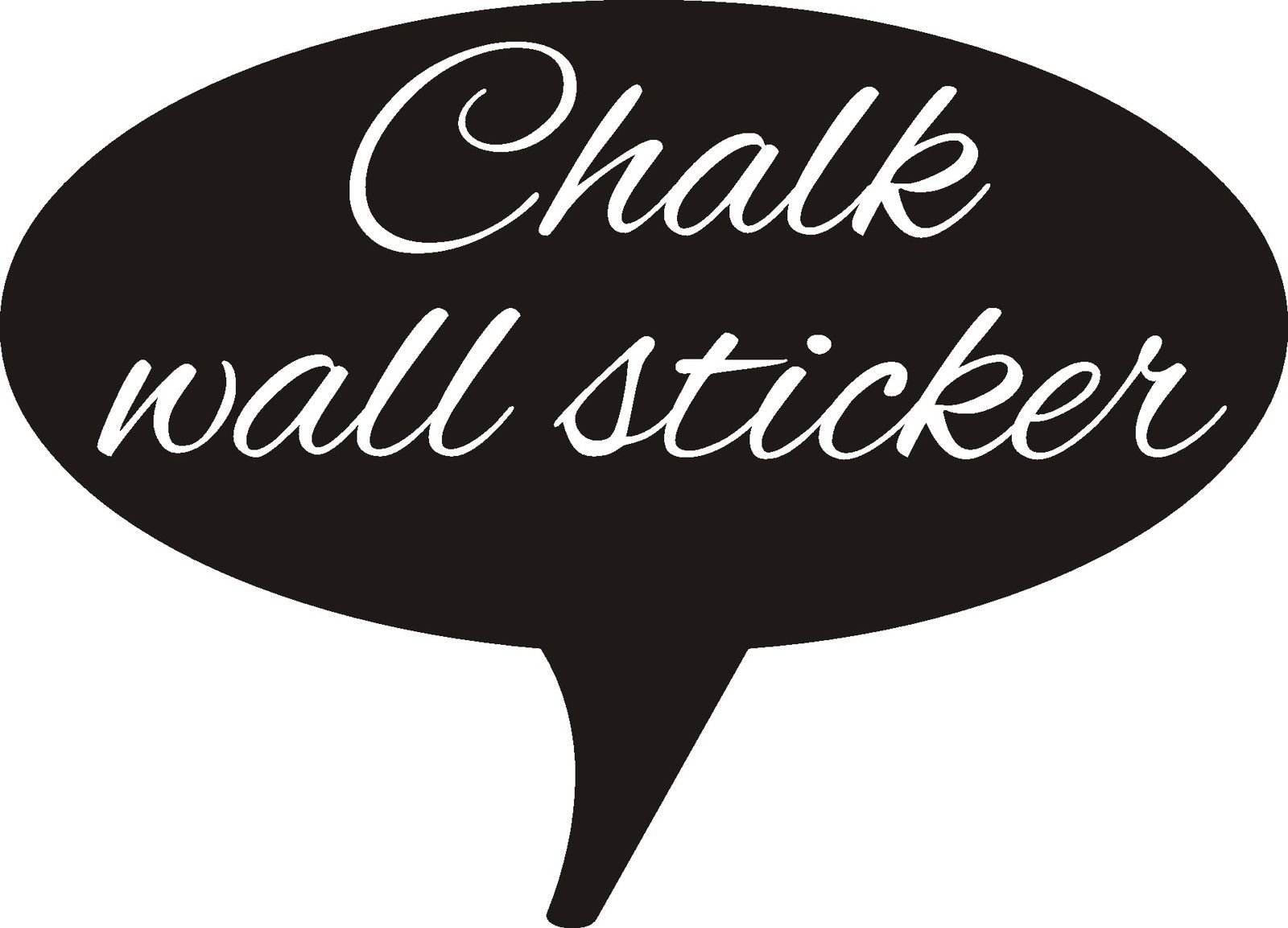 Fsss Ltd Girls Speech Bubble Shape Chalk Board Sticker Wall Art Childrens Boys Diy (30X30cm)