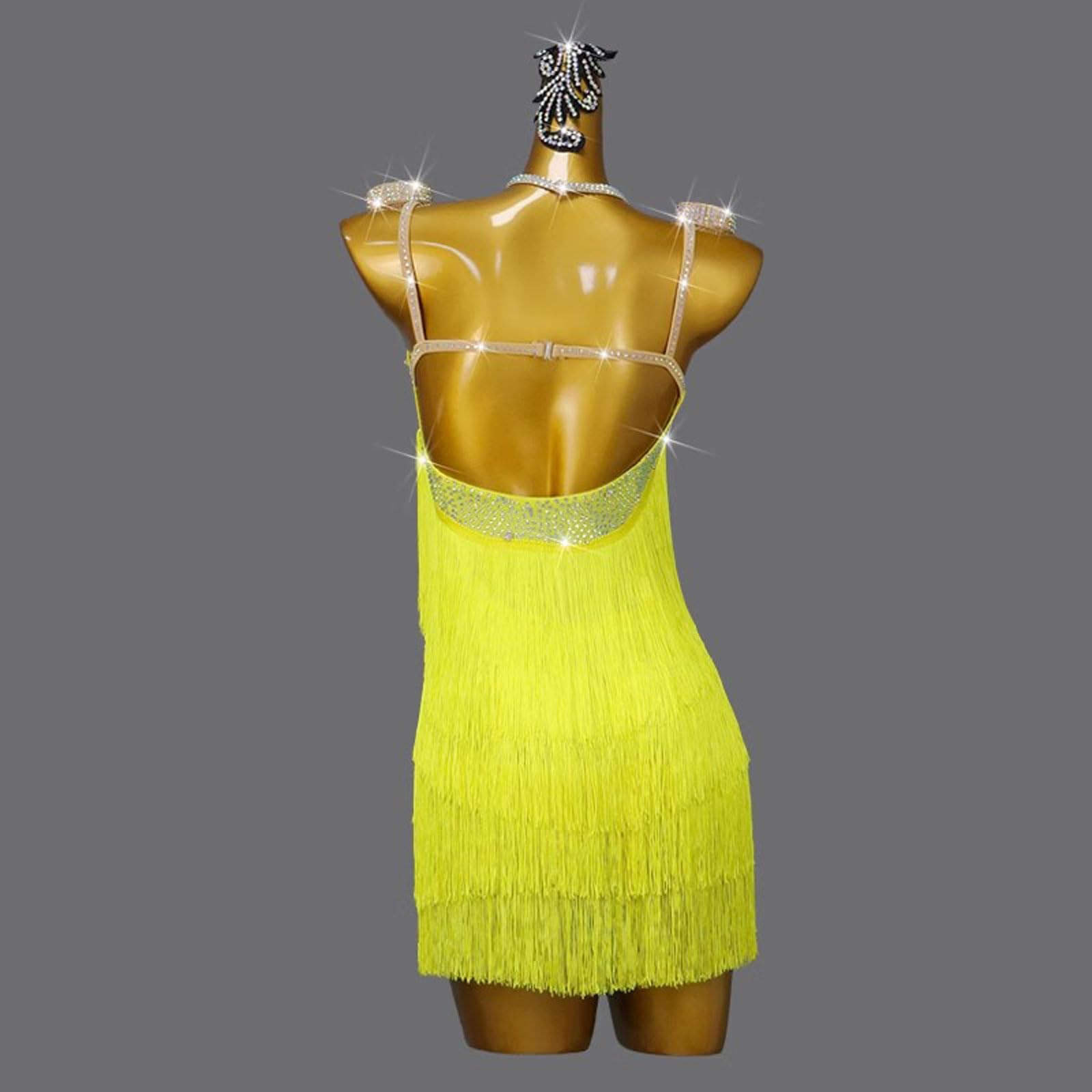 Sukienki do Tańca Latynoamerykańskiego dla Pań Kostiumy do Tańca Towarzyskiego Fringe Flapper Ubrania do Tańca Tango Cha Cha Bez Rękawów Znakomity Kombinezon do Rumby Samba
