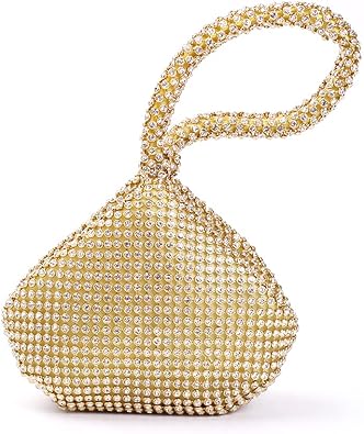 Womens Evening Bags Glitter Rhinestone Triangle Purse Party Prom Wedding Purse