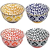 Miicol Ceramic Bowls Set of 4, Porcelain Serving Bowls for Salad, Soup, Cereal, Pasta, Rice, Yogurt,...