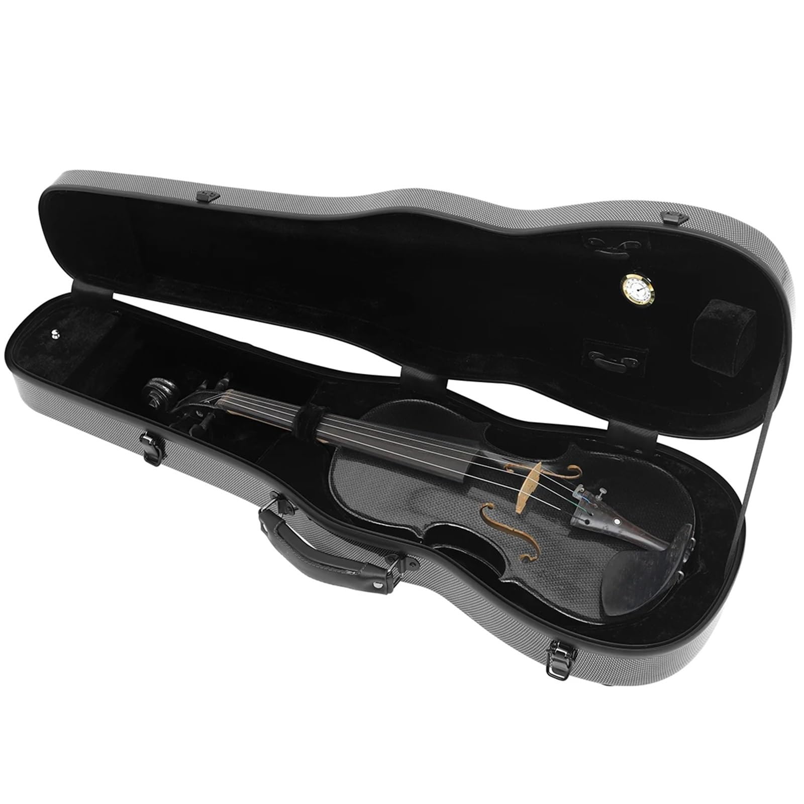 Étui for violon en fibre de carbone 4/4 3/4 | Hygromètre à double épaule avec sac triangulaire