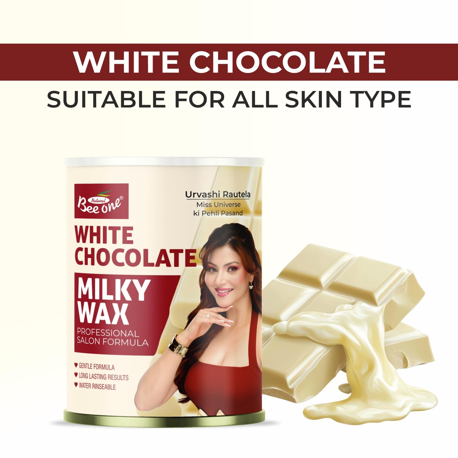 Bee One White Chocolate Milky Wax, 700ml, Unisex, Painless Hair Removal for Face,Upper Lips, Arms, Legs, Bikini Line & Full Body, Moisturizes, Prevents Redness, Leaves Skin Baby Soft & Glowing 4