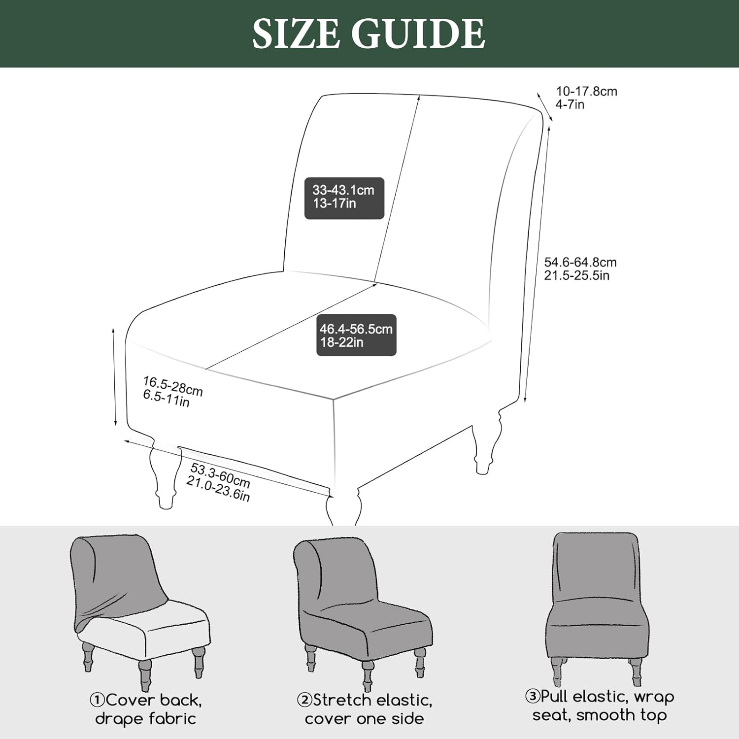 Armless Accent Chair Cover Stretch Leaf Jacquard Chair Covers for Living Room Armless Slipper Chair Slipcover Chair Furniture Protector Covers (Wine Red, 2PCS)