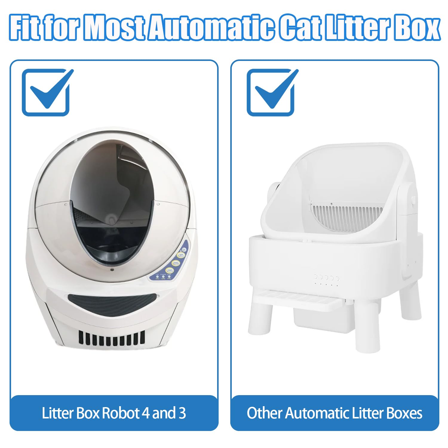 XUEPETT Paquete de 120 bolsas de arena para gatos con cordón, compatibles con Litter-Robot 3/4 de alta resistencia para gatos, bolsas de basura de repuesto, 25 x 15.6 pulgadas