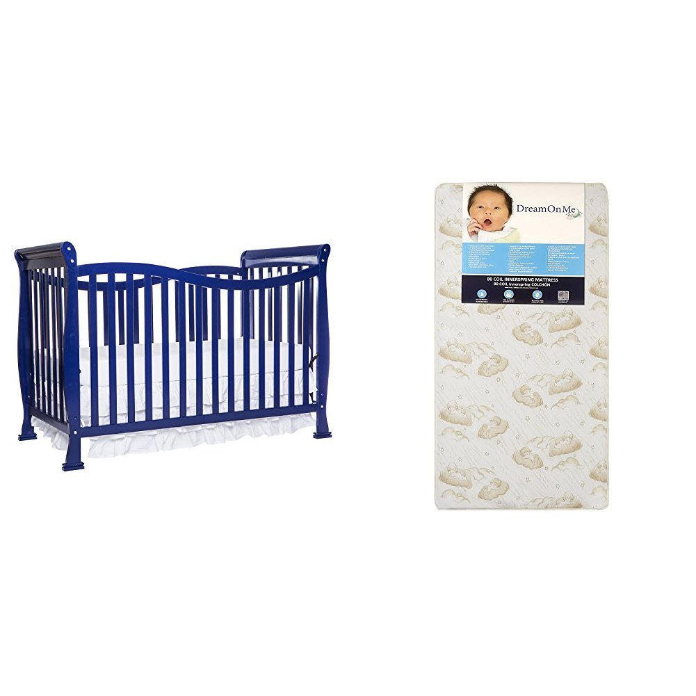 Dream On Me Violet 7 in 1 Convertible Life Style Crib with Dream On Me Spring Crib