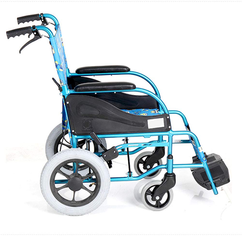 Wheelchair, Silla de Ruedas Manual Plegable Ligera Multifuncional para niños, Conveniente para Que los niños la lleven Silla de Ruedas Plegable Ultraligera Silla de Ruedas Manual Silla de RU
