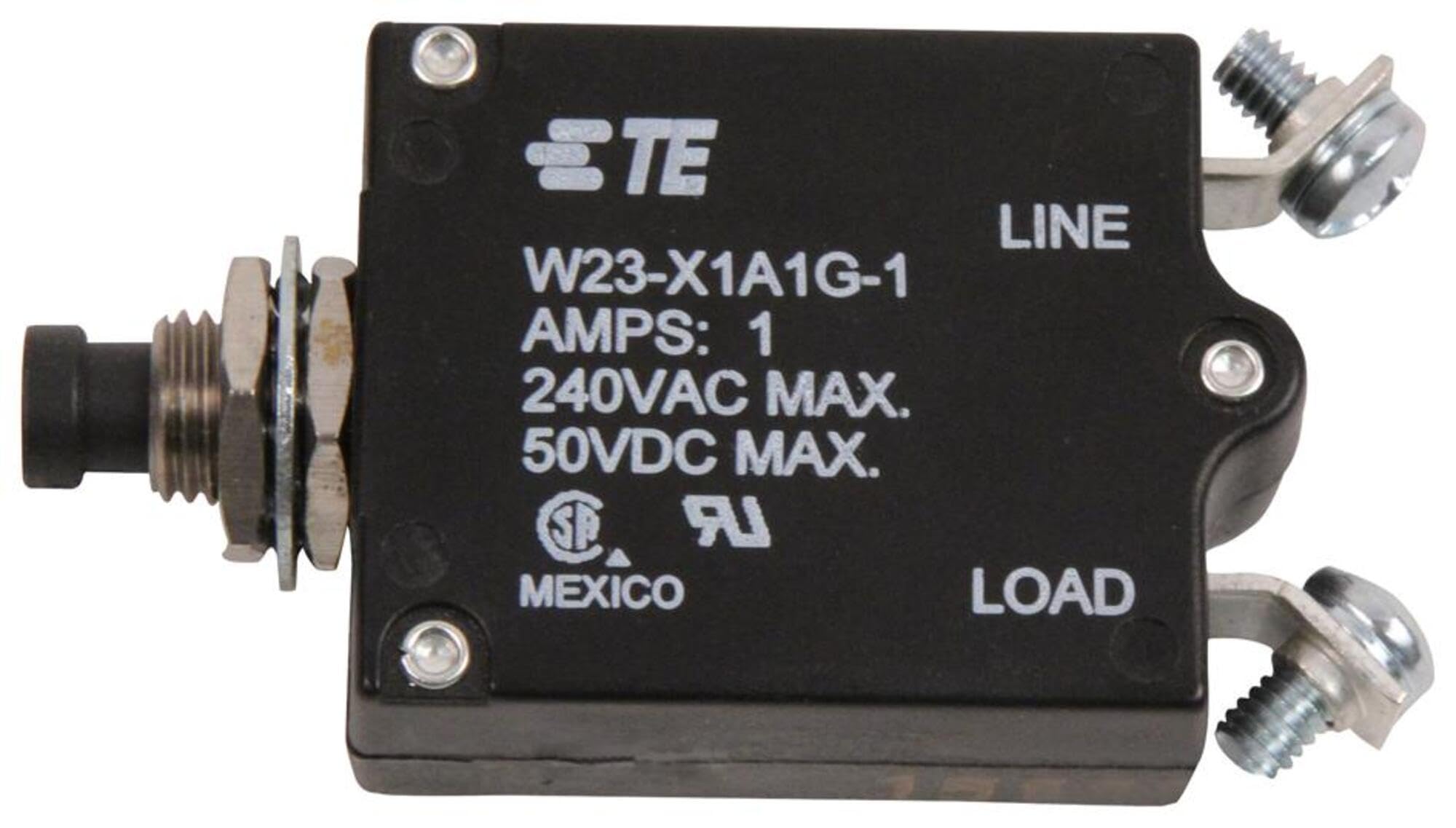 POTTER & BRUMFIELD W23-X1A1G-1 CIRCUIT BREAKER, 1A; PRODUCT RANGE:W23 SERIES; VOLTAGE RATING VAC:250VAC; VOLTAGE RATING VDC:50VDC; CURRENT RATING:1A;