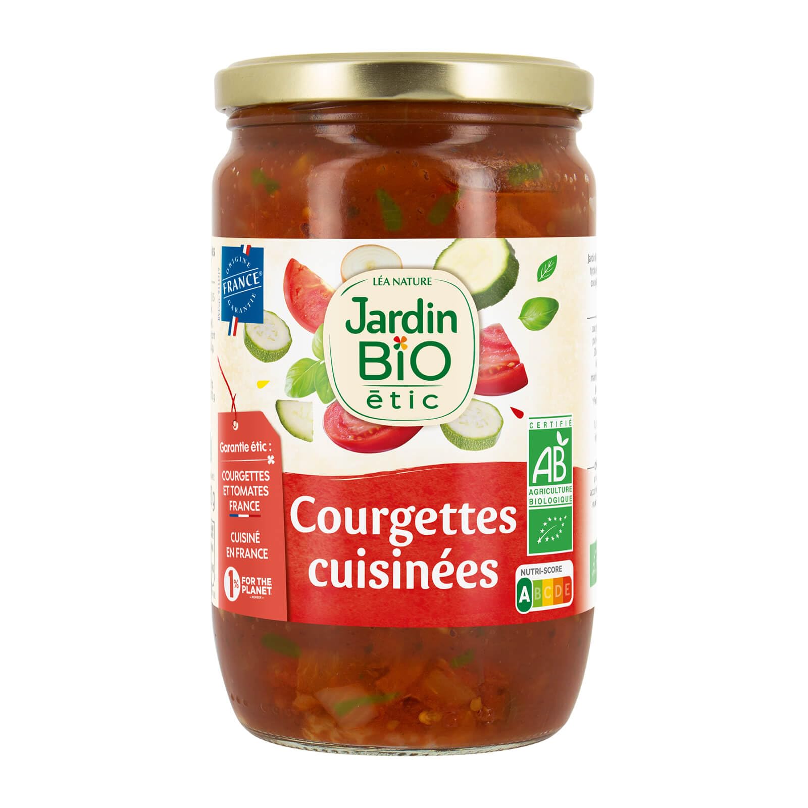 Jardin BiO étic Courgettes cuisinées 650g