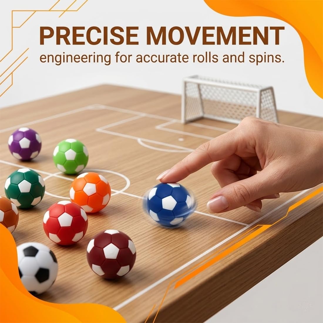 Palline Calcio Balilla 8 Set, Biliardino Da Tavolo 28Mm, Mini Piccole Palle Ricambio Per Accessorio Gioco Tavola Biliardino, Per Amici, Famiglia, Bambini E Adulti, Aumenta Il Divertimento