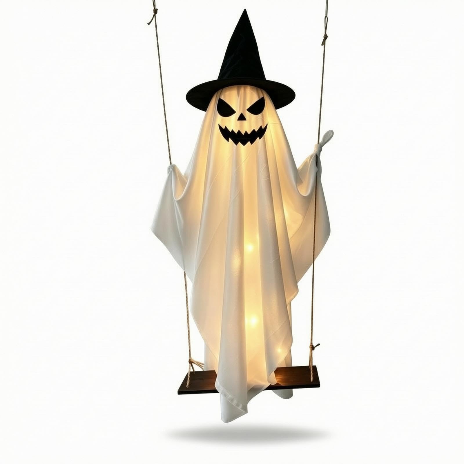 Hanging Specter with Swing Glowing Hanging Specter with Remote Control Spooky Halloween Decorations for Porch, Entryway, Hallway 1.2M Style B-image-13