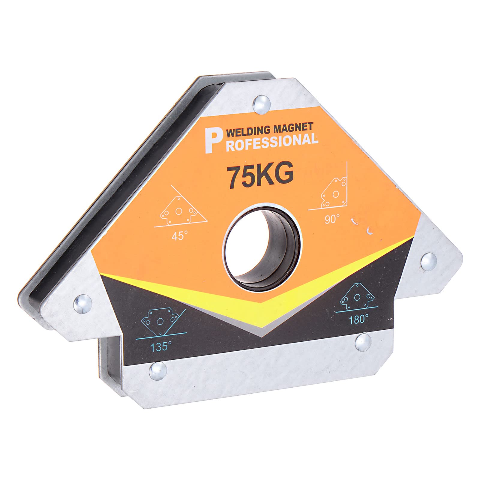 HARFINGTON Welding Magnetic Arrow Holder, 165LBS 45 90 135 Degree Angle Holding Power Welding Magnet with Hole for Metal Soldering Welding