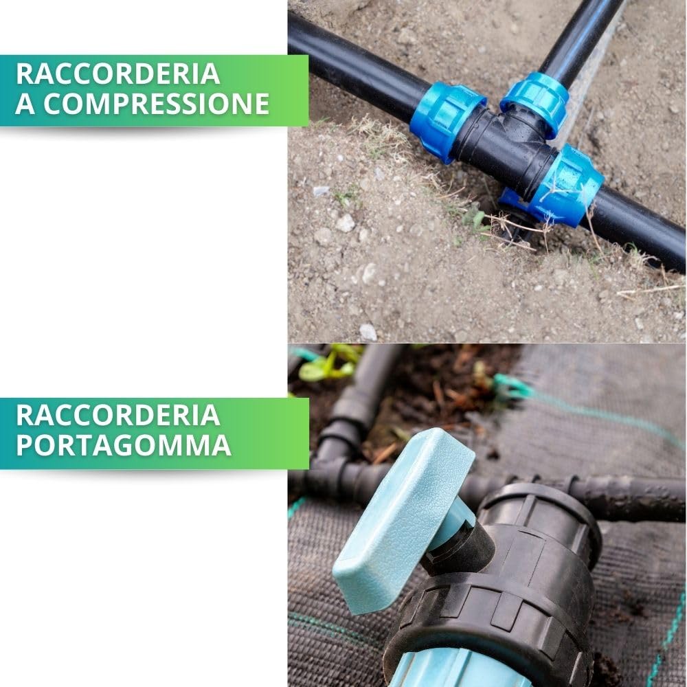 Tubo in Polietilene Diam 32 mm PN4 bassa densità per Irrigazione Orto, Giardino e Serra | Sistemi di acqua | Impianti pluristagionali per colture a pieno campo | Resistente ai raggi UV - 200 Metri