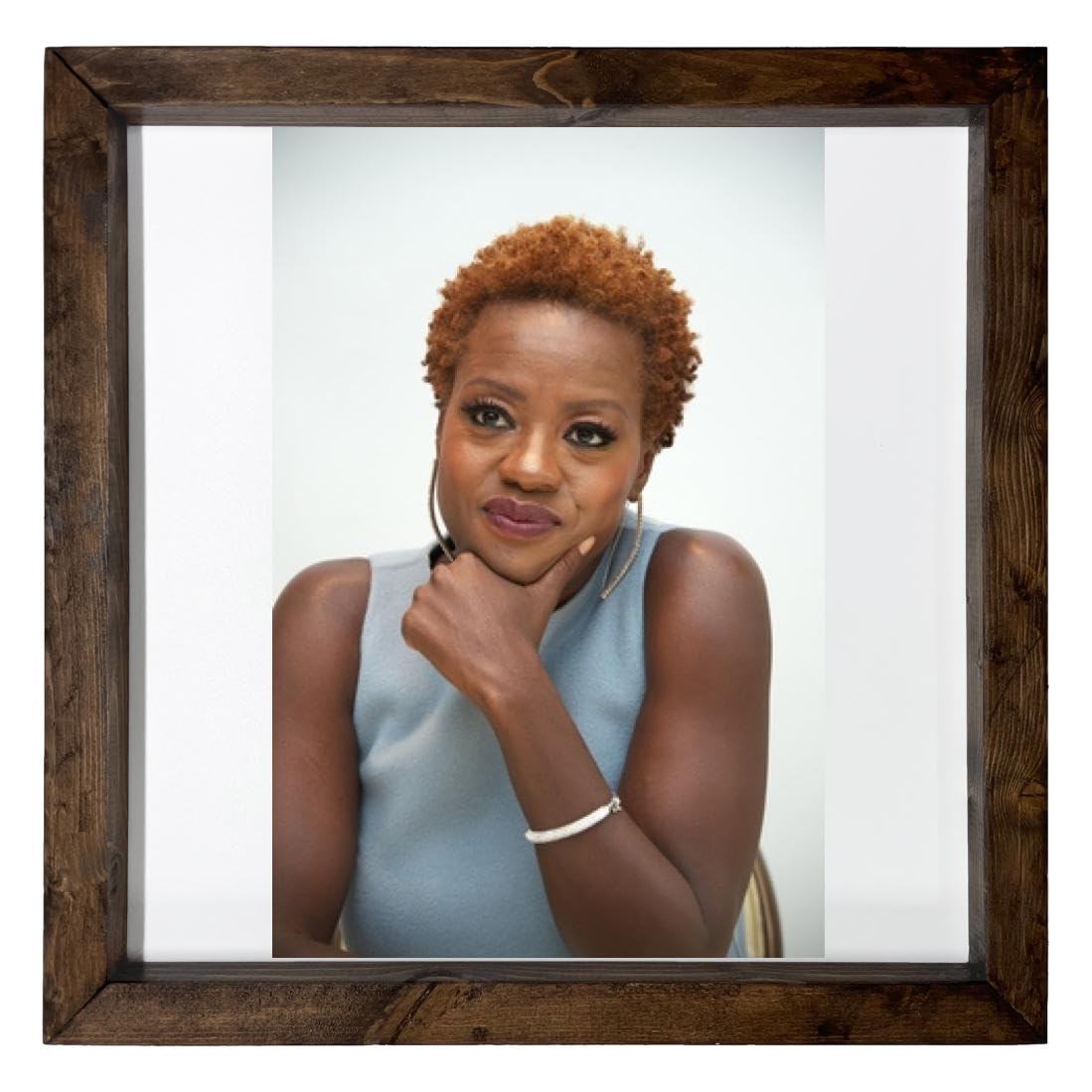 Boss Hog Viola Davis - 12X12 Full Color Photo Sign with Wood Frame PTR #G558754
