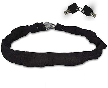 Pivalo PCQ8172 Multipurpose Anti Theft Steel Chain Security Lock with 2 Keys for Helmet Luggage Bike Motorcycle Bicycle (Black, 80 cm) - image, photos