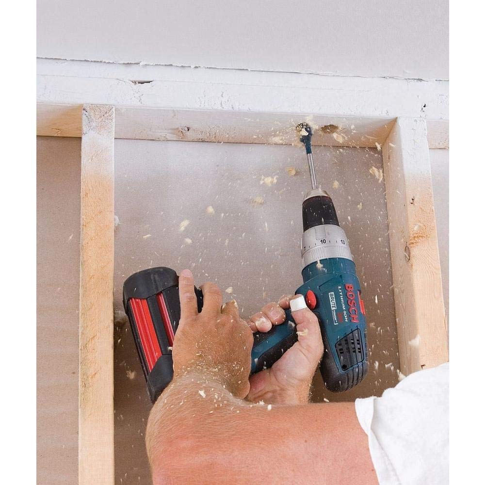 BOSCH Daredevil DSB5010 Standard Spaten-Bit-Set mit Vollkegelgewinde und Spurritze, Blau, 10-teilig