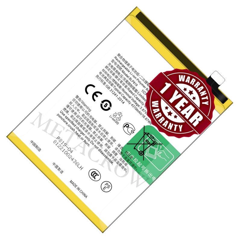 Image of Original BLP819 Battery Compatible for Oppo F19 Pro+ 5G (CPH2213) | Reno 5 4G (CPH2159) | Reno 6 4G (CPH2235) | Reno 6Z 5G (CPH2237) - (4310mAh) - 1 Year Warranty JK1