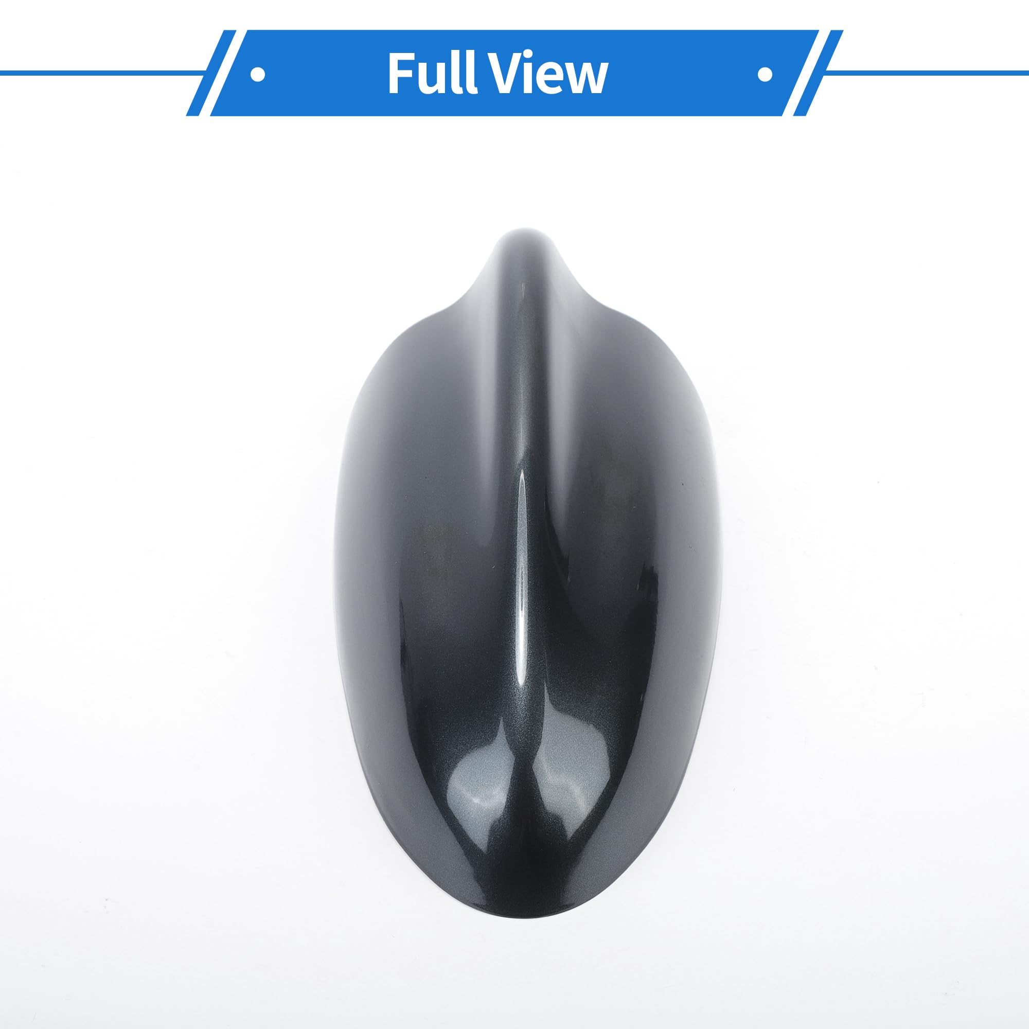 Cubierta de Antena de Aleta de Tiburón Antena de Techo de Señal Am/FM Universal para Coche SUV Camión Todoterreno Material ABS con Base Adhesiva Gris Oscuro