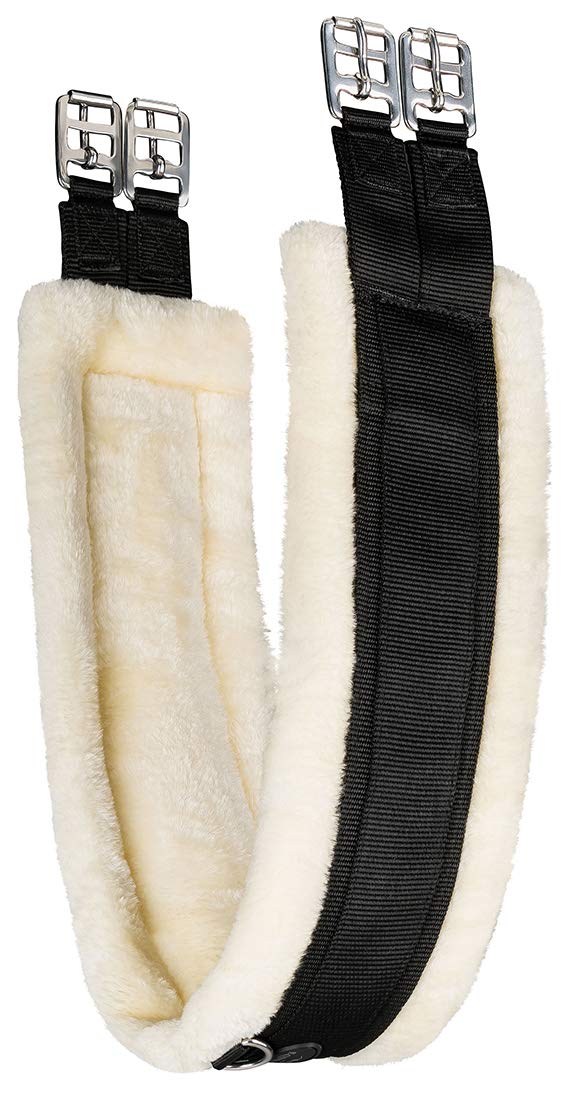 Equinate Midland Sattelgurt Langgurt synthetisches Lammfell Bauchgurt 95-140cm