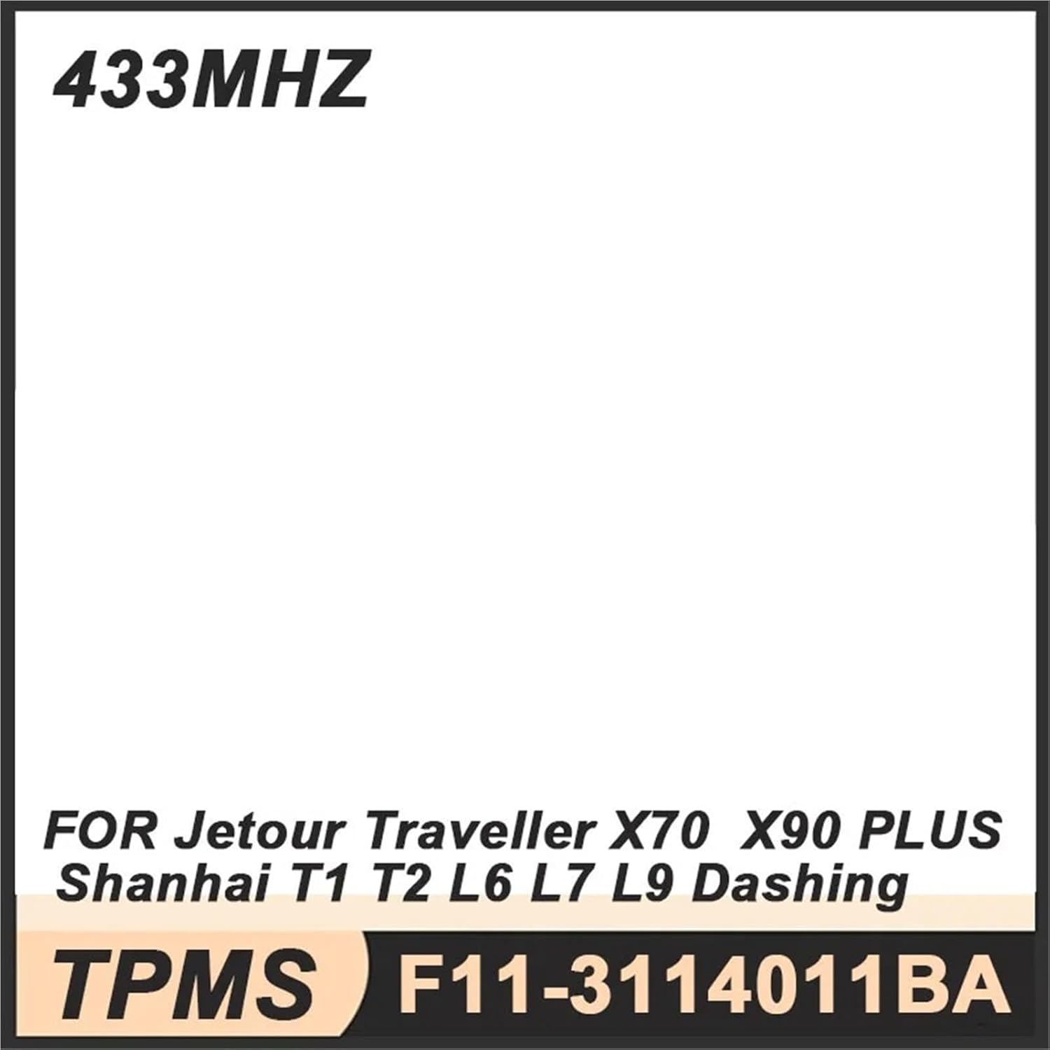 4PCS TPMS Tire Pressure Monitoring Sensor for X70 X90 Plus T2 L6 L7 L9 F11-3114011BA 433MHZ