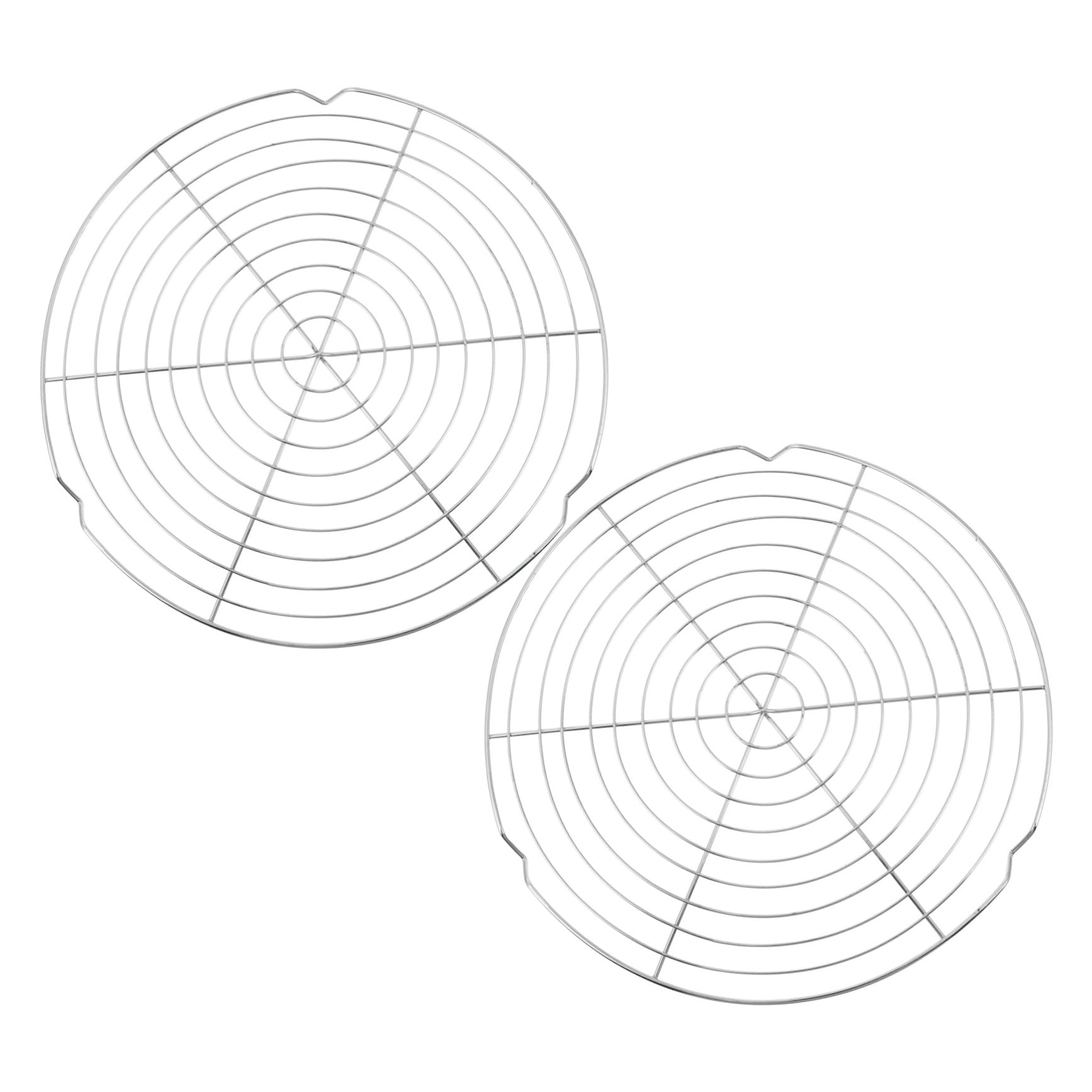 VOSAREA 2pcs Round Cooling Rack for Baking Desserts Sturdy Drying Rack for Cookies Cakes and Bread Essential Kitchen Tool for Cooling and Draining