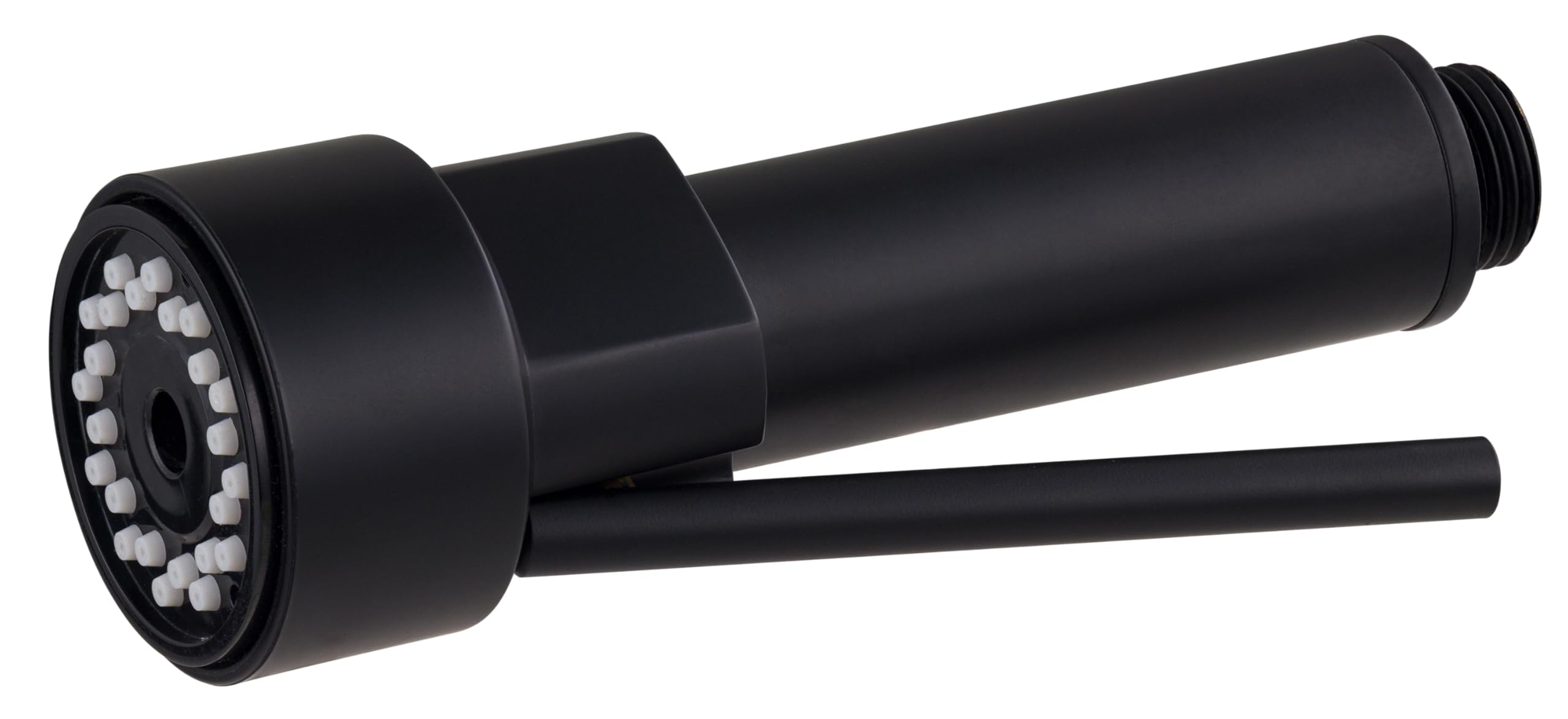 Douchette pour robinet d'évier type chef 1 jet, en laiton avec revêtement anti-glisse, manette métal, raccordement mâle 15x21 (1/2), finition noire, 100% compatible eau potable NOYON & THIEBAULT