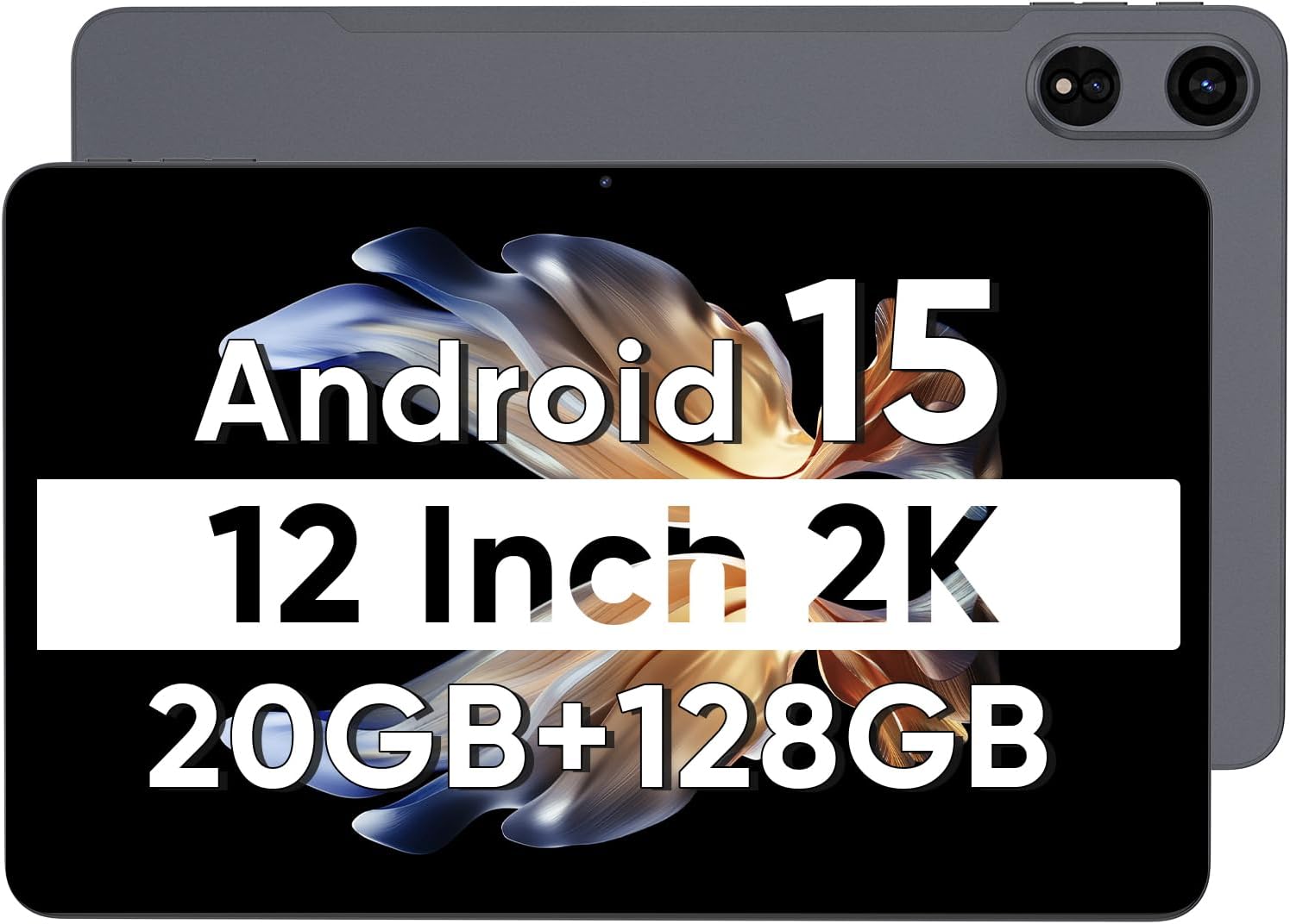 Android 15 Tablet, 12 inch Tablet with 2000×1200 2K Display, 20GB RAM 128GB ROM 2TB Expand, T615 Octa-Core Processor, 8000mAh, Widevine L1, GPS, BT5.2, WiFi 5, MP Dual Camera (Black) Android 15 Tablet, 12 inch Tablet with 2000×1200 2K Display, 20GB RAM 128GB ROM 2TB Expand, T615 Octa-Core Processor, 8000mAh, Widevine L1, GPS, BT5.2, WiFi 5, MP Dual Camera (Black)