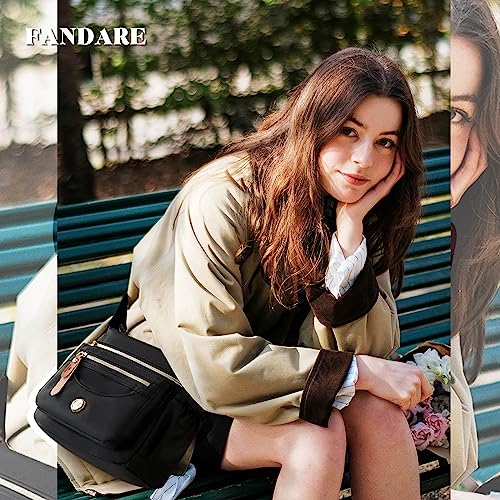 Crossbody Bags for Women Ultra-light Shoulder Bag Ladies Handbag with Adjustable Wide Strap Hobos & Shoulder Bags Satchels for Outdoors Workout Travel Shopping Messenger Bag Daily Use Black2