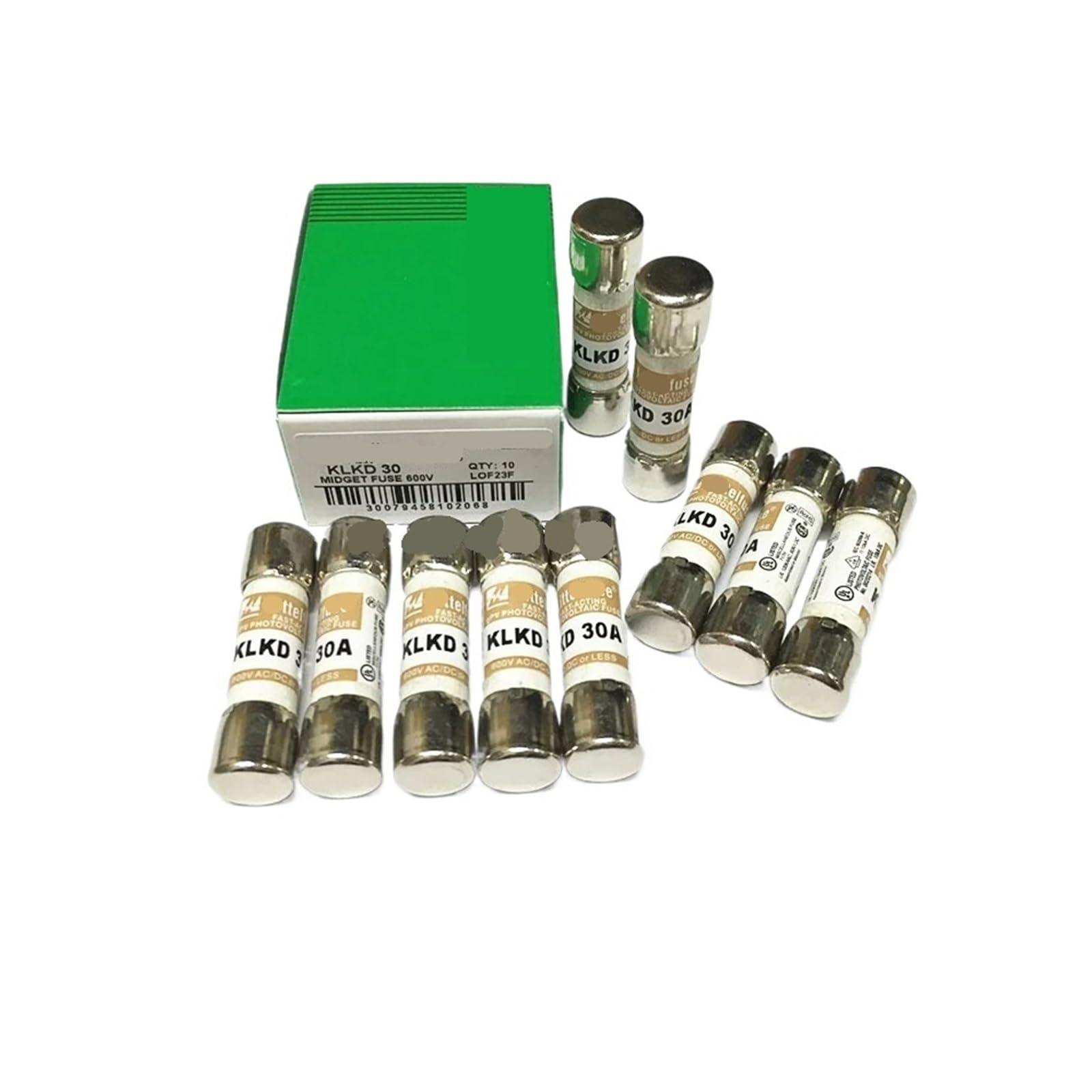 CXFCIHFT 10pcs Fuse KLKD 1A~30A KLKD 2A KLKD10A KLKD12A KLKD15A KLKD 20A KLKD25A KLKD 30A 600V 10 * 38mm(1A)