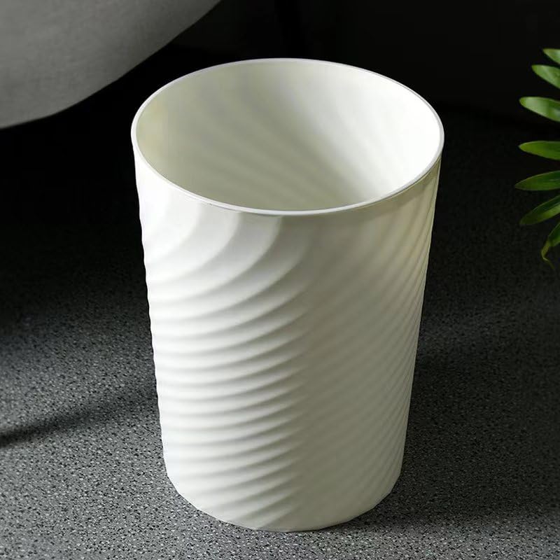 Miniatura 7 de Bote de basura pequeño, cubo de basura de plástico, cubo de reciclaje de basura, cubo de basura redondo para baño, oficina, dormitorio, cocina, 1.8