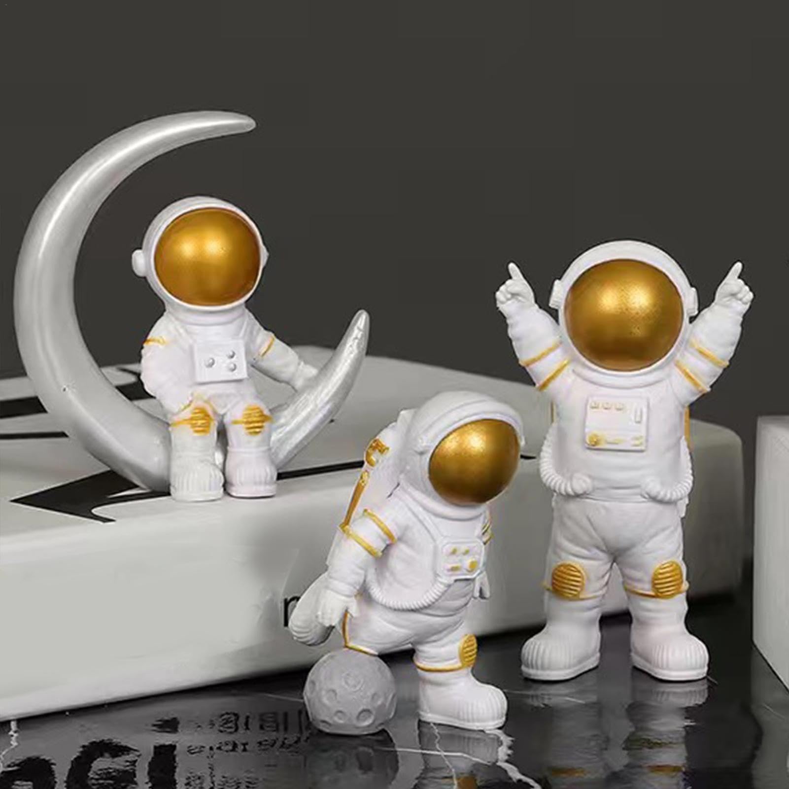 Figura de astronauta, figuras espaciales | 7X estatuas de astronautas del hombre del espacio - Decoraciones de oficina, figura de astronauta, figuras de coche, estatuas de estante de libros para