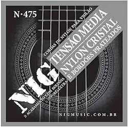 Cordas Para Violão, Rouxinol, Nylon Cristal, Média Tensão