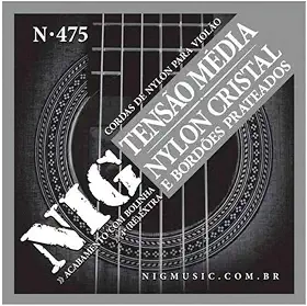 Cordas Para Violão, Rouxinol, Nylon Cristal, Média Tensão