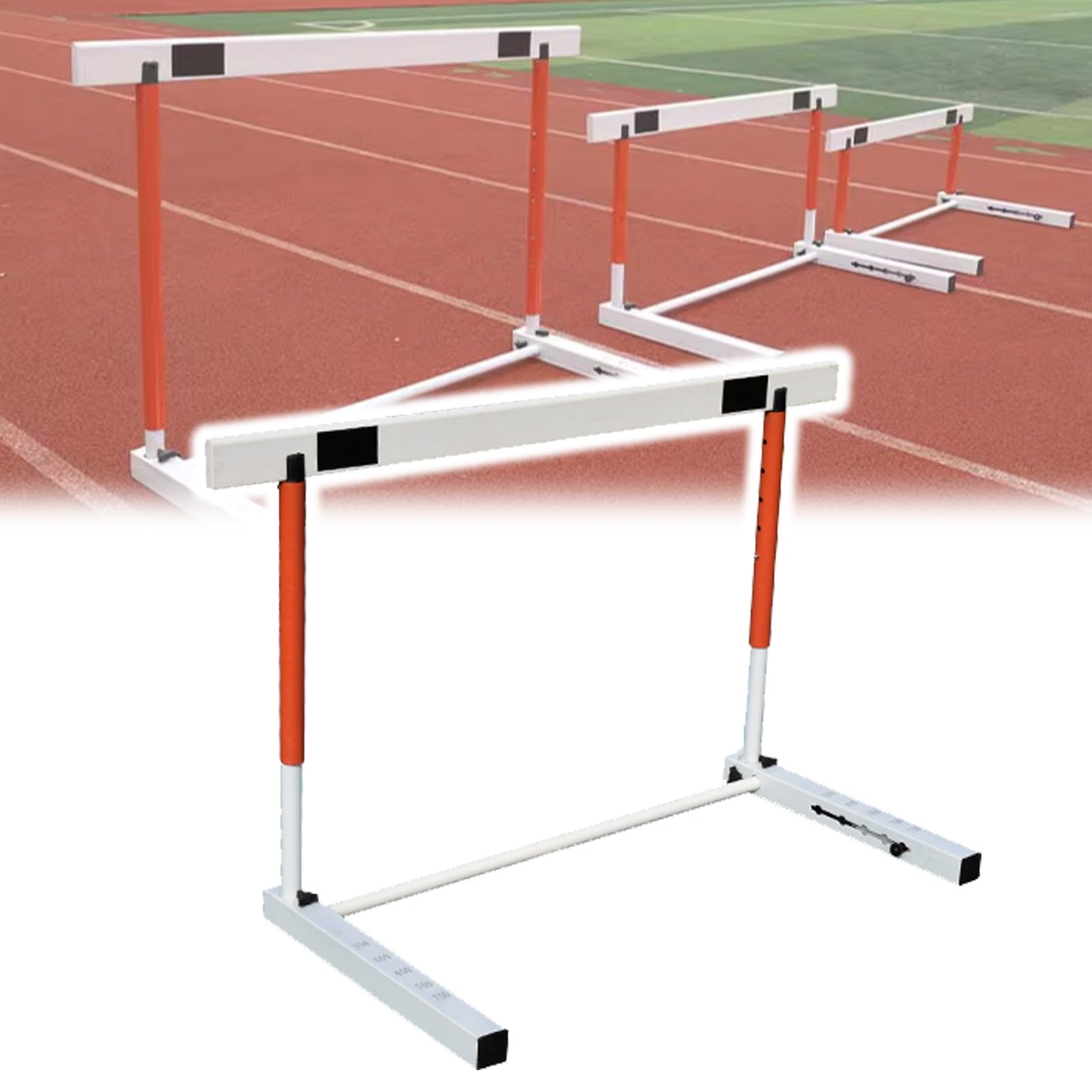 MYUYEE Training Hurdles For Track And Field, Detachable Agility Training Equipment, Curved Top Design, Safe From Bumping, For Track, Soccer, Football (1 Pc 76.2)