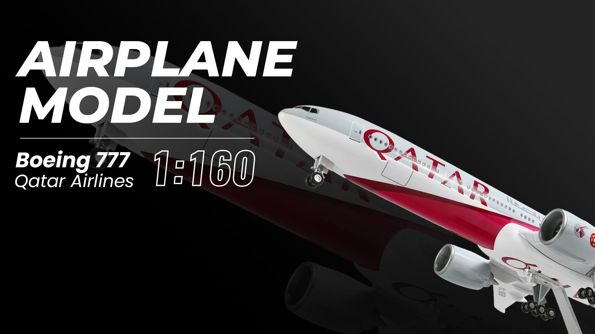 カタール航空　フィギュア　Ｂoeing777-300ER　F-1モデル　新品 Amazon.com: QIYUMOKE 1/150 Boeing 777-300ER Qatar 18.5 inchs Large