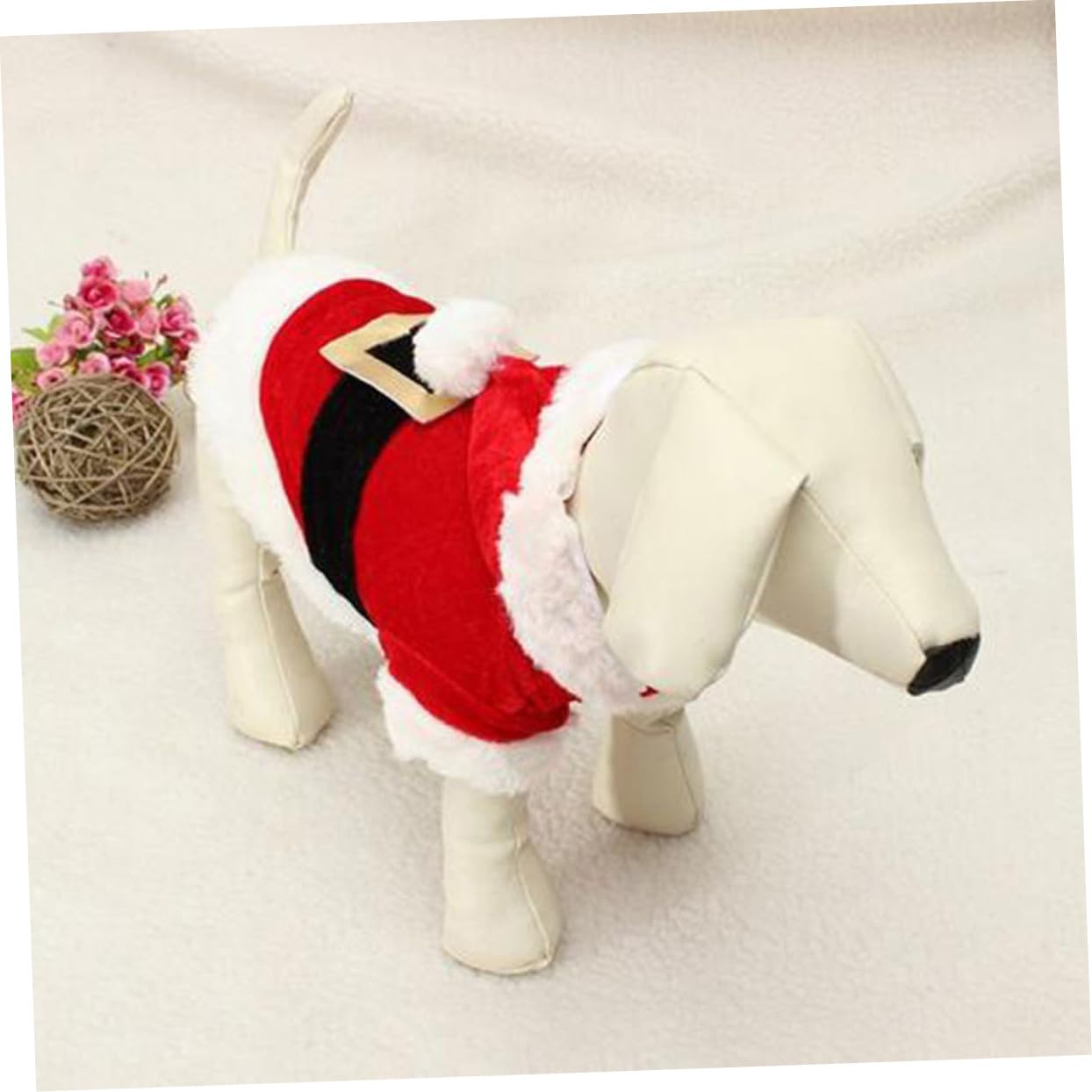 HMJGDHX 2 Pezzi Vestito Natalizio per Cani Vestiti Invernali per Animali Domestici Comodo Maglione con Cappuccio per Cani