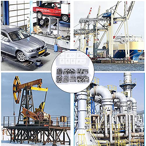 QIMEI-SHOP Sicherungsscheiben Innenzahn Unterlegscheiben Edelstahl M3 M4 M5 M6 M8 M10 M12 Sicherungsscheibe Unterlegscheibe Sortiment Set 270 Stück